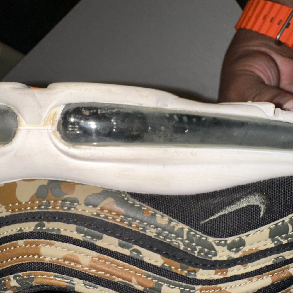 PREOWNED Nike Air Max 97 Premium QS Country Camo Germany US Size 6 AJ2614 204 - Picture 9 of 10